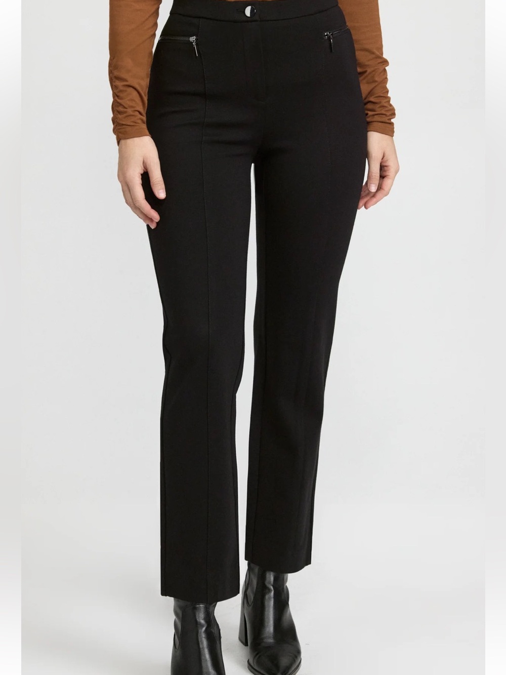 Laura Mia Straight-Leg Pants - Short , Black, Size 0